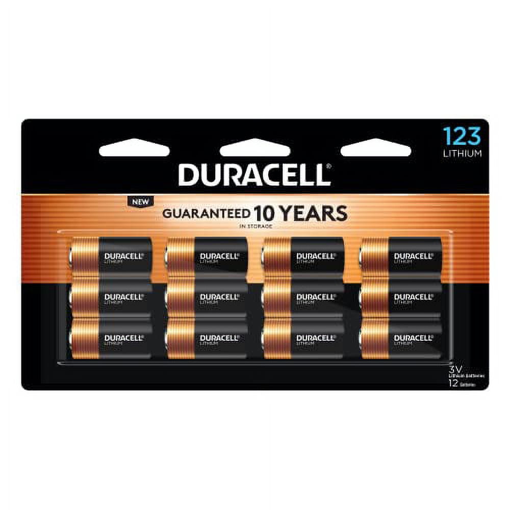 Duracell 123 Pile lithium haute puissance 3V, lot de 1 (CR123 / CR123A /  CR17345), pour caméras Arlo, capteurs, verrous sans clé, flashs photo et
