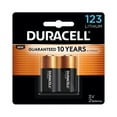 thumbnail image 1 of Duracell CR123A 3V Lithium Battery, 2 Count Pack, 123 3 Volt High Power Lithium Battery, Long-Lasting for Home Safety and Security Devices, High-Intensity Flashlights, and Home Automation, 1 of 3