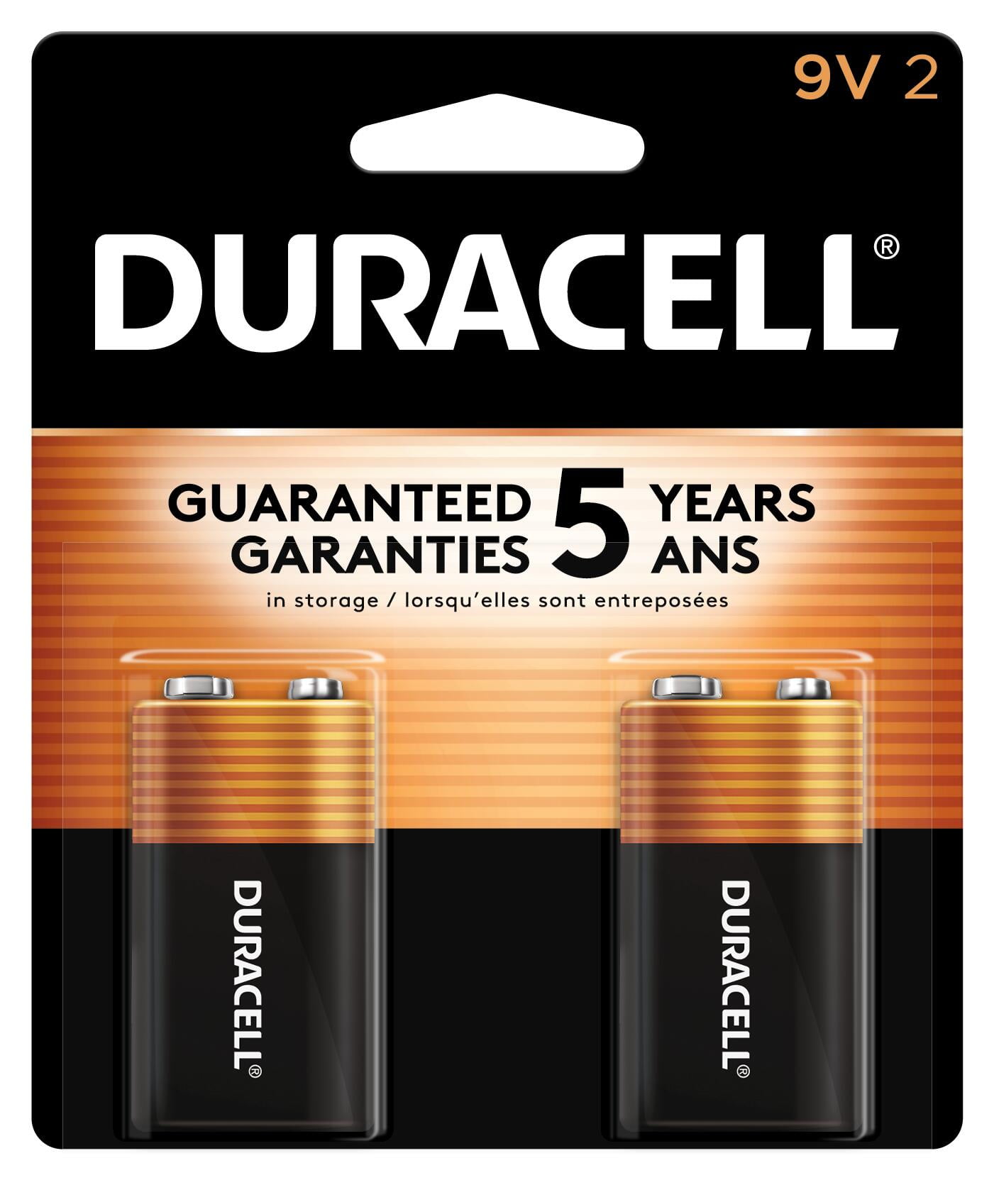 Duracell Coppertop 9V Alkaline Batteries 2/PK