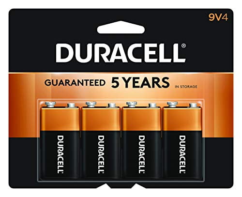   Basics 4-Pack 9 Volt Alkaline Everyday Batteries, 5-Year  Shelf Life : Health & Household