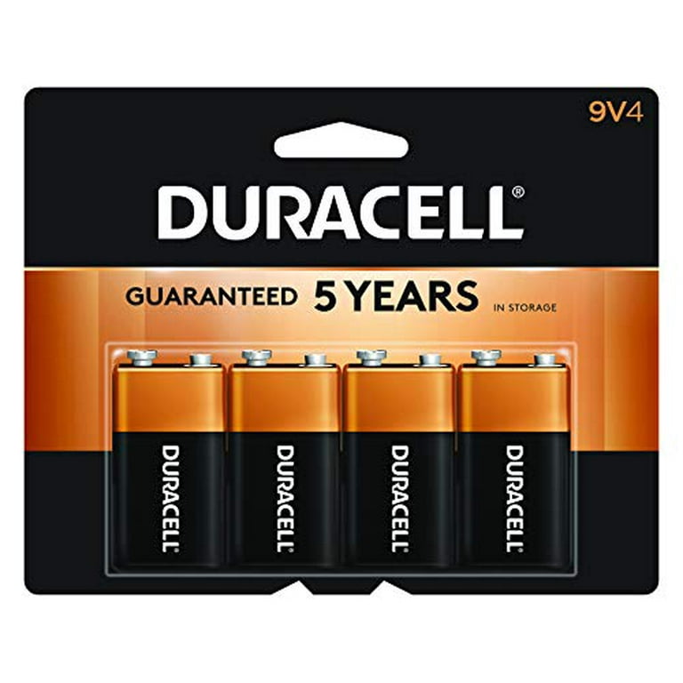 Duracell Coppertop 9V Battery, 2 Count Pack, 9-Volt Battery with  Long-lasting Power, All-Purpose Alkaline 9V Battery for Household and  Office Devices