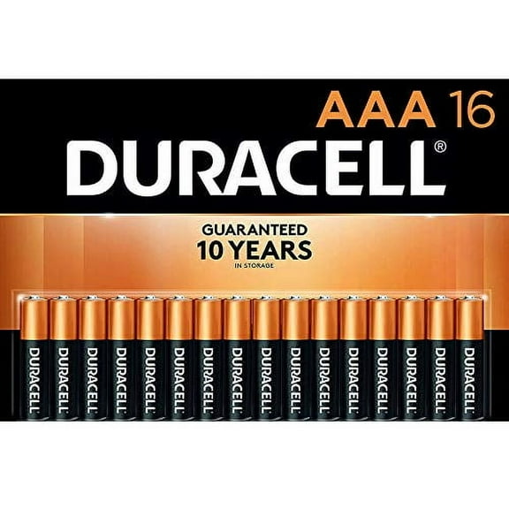 Duracell CopperTop AAA Alkaline Batteries Long Lasting, 16 Count, 6 Pack