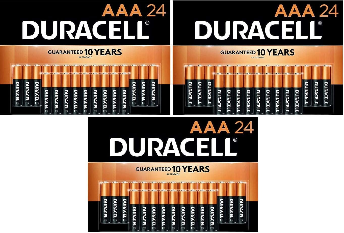 Duracell - CopperTop AAA Alkaline Batteries - Long Lasting, All-Purpose Triple A Battery for Household and Business - 72 Count