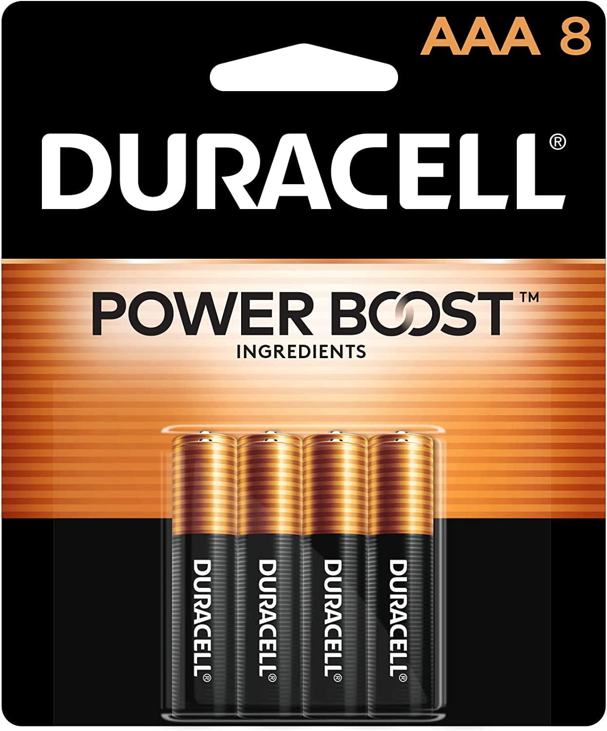 Duracell CopperTop Alkaline Batteries, AAA, 8/PK, 40 PK/Carton -DURMN2400B8ZCT