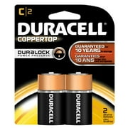 Duracell, CopperTop, Alkaline C Batteries (2/Pack), Non Rechargeable