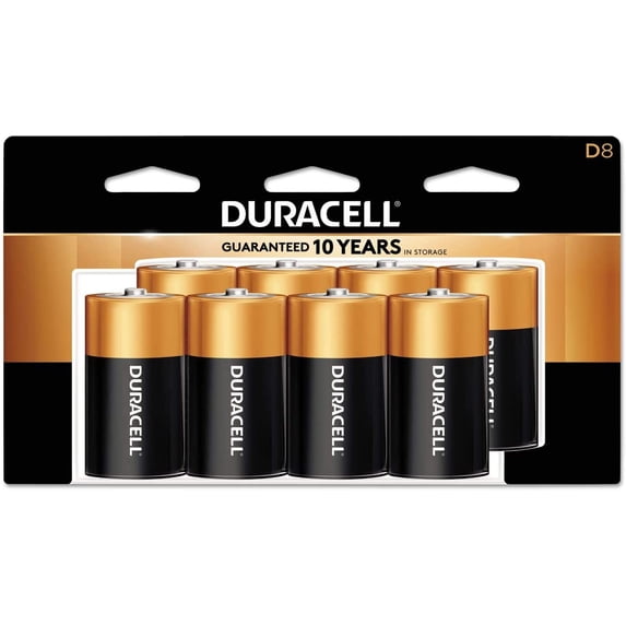 Duracell - CopperTop D Alkaline Batteries with recloseable Package - Long Lasting, All-Purpose D Battery for Household and Business - 24 Count