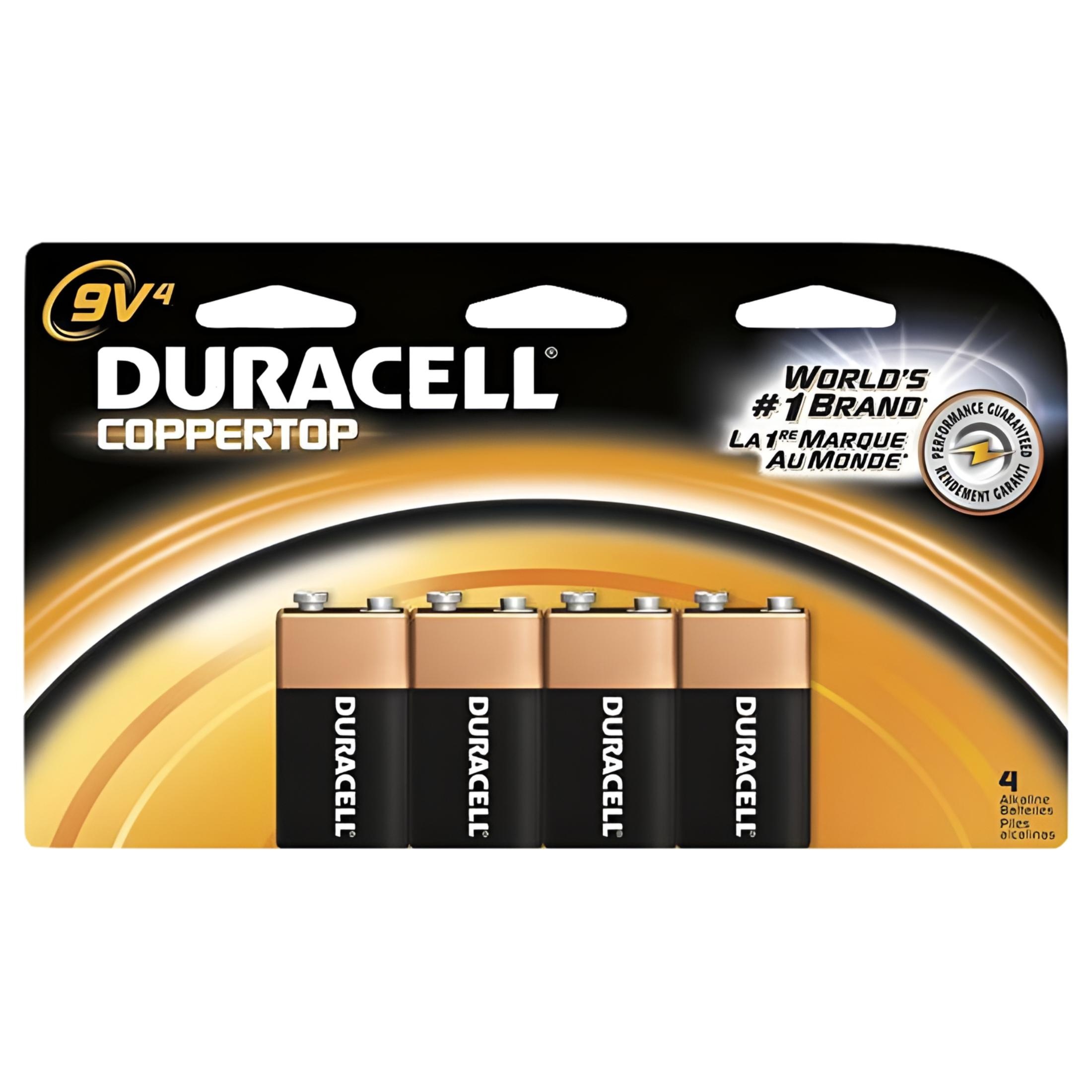 Duracell® Coppertop 9-Volt Alkaline Batteries, Box Of 12