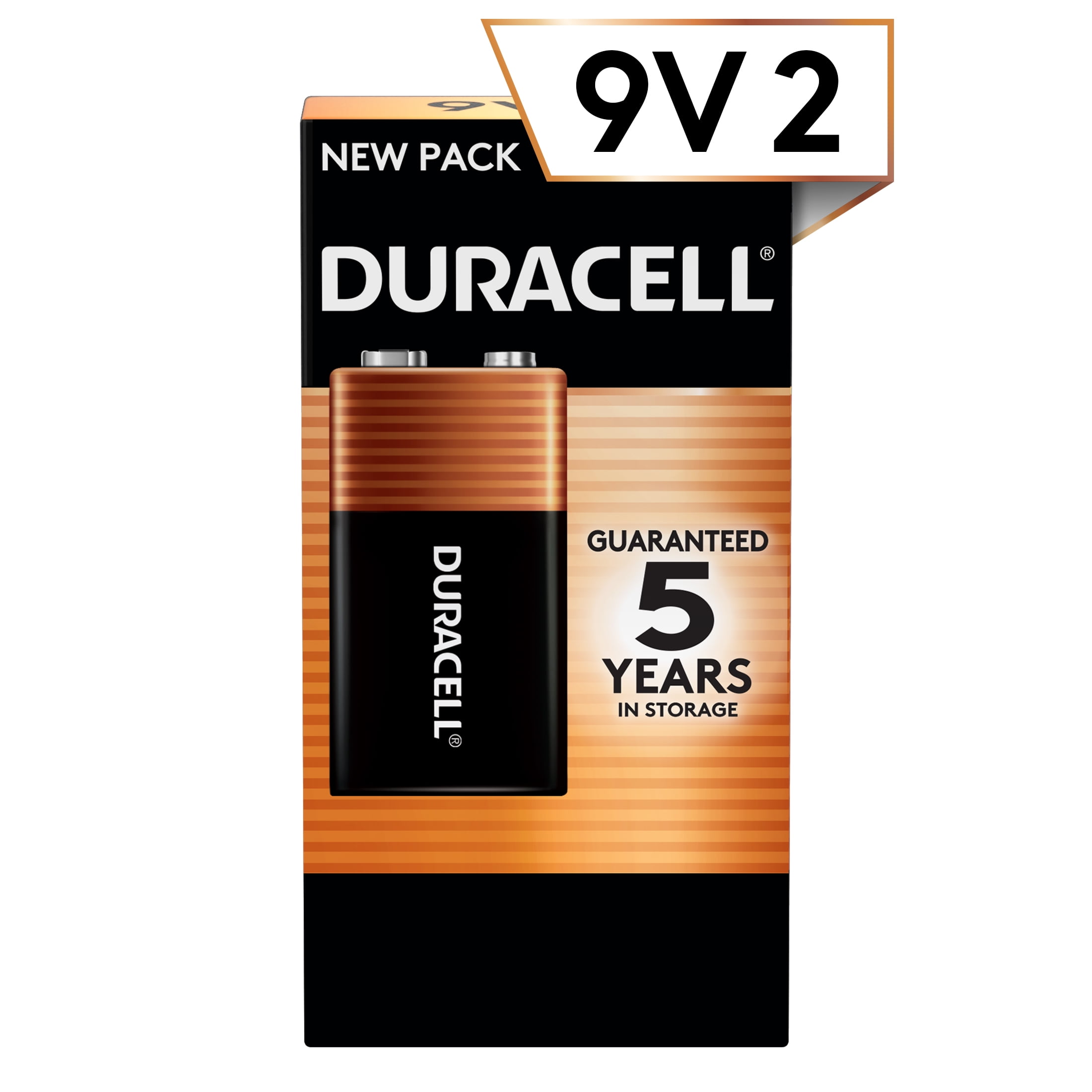 Duracell Coppertop 9V Alkaline Batteries 2/PK