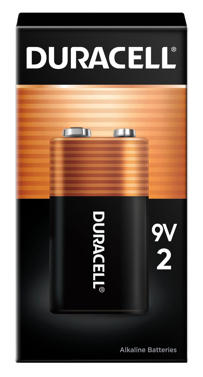 Duracell Coppertop 9V Battery, Long Lasting 9V Batteries, 2 Pack