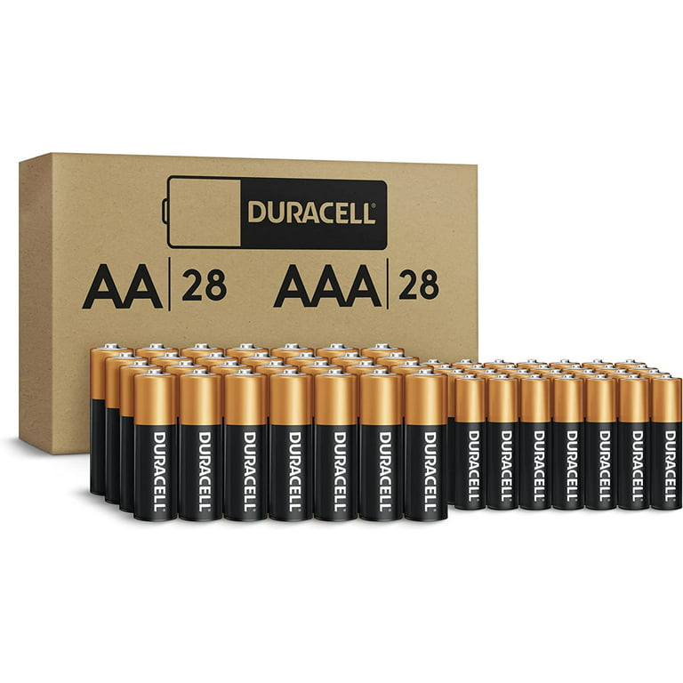 Duracell Coppertop AA + AAA Batteries, 56 Count Pack Double A and Triple A  Battery with Long-Lasting Power for Household and Office Devices (Ecommerce  Packaging) 