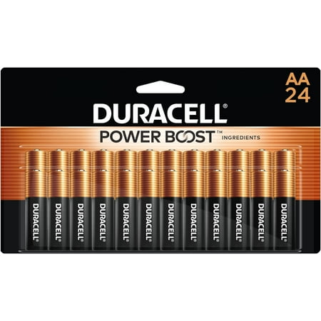 Duracell Coppertop AA Batteries with Power Boost Ingredients & Long-lasting Power - For Toys, Remote Controls, Torch, Calculator, Clocks, Radios, Wireless & Keyboards - 24 Batteries/pack - Pack of 1