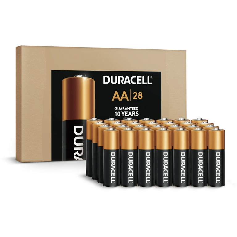 Duracell Coppertop AA Battery, Long Lasting Double A Batteries SIOC, 28  Pack 