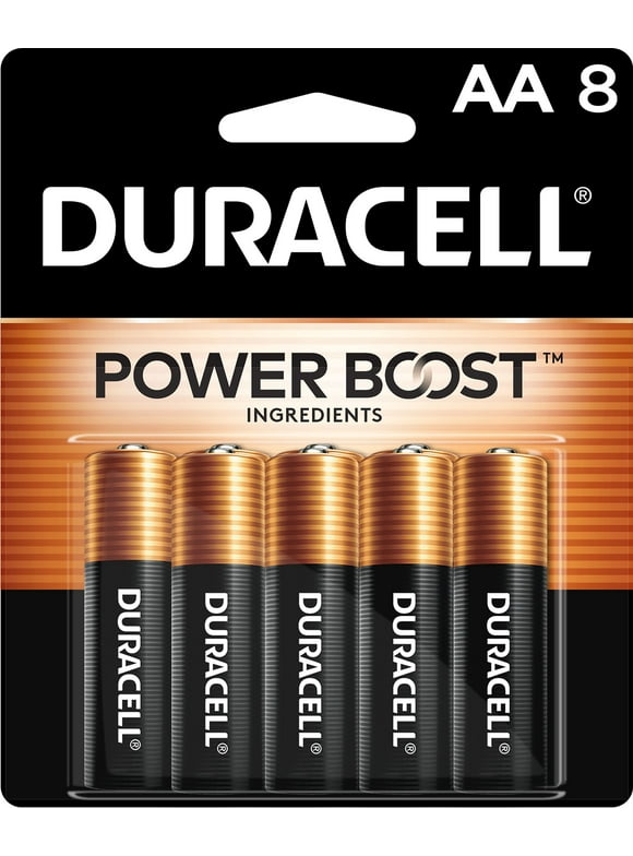 Duracell Coppertop AA Battery with POWER BOOST™, 8 Pack Long-Lasting Batteries