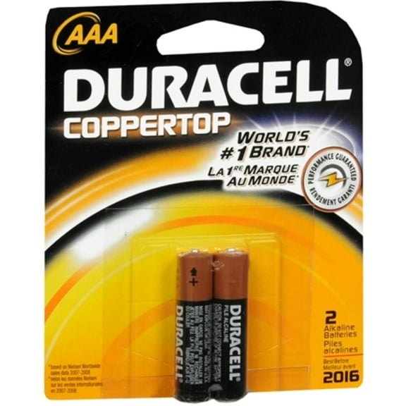 Duracell Coppertop AAA Alkaline Batteries 2 Each (Pack of 6)