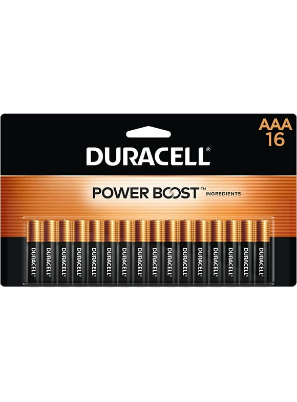 Duracell Coppertop AAA Batteries with Power Boost Ingredients, 16 Count Pack Triple A Battery with Long-lasting Power, Alkaline AAA Battery for Household and Office Devices