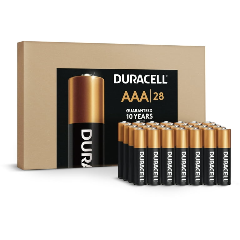Duracell Coppertop AAA Battery, Long Lasting Double A Batteries SIOC, 28  Pack
