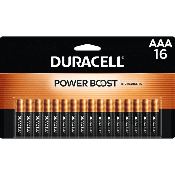 Duracell Coppertop AAA Battery with POWER BOOST™, 16 Pack Long-Lasting Batteries