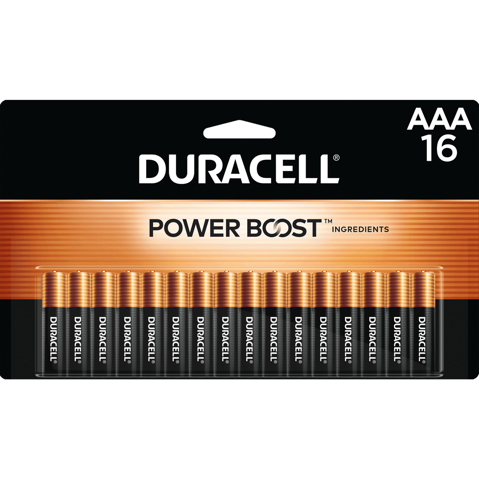 Duracell Coppertop AAA Battery with POWER BOOST™, 16 Pack Long