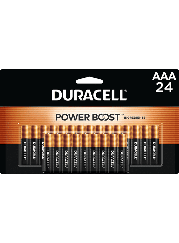 Duracell Coppertop AAA Battery with POWER BOOST™, 24 Pack Long-Lasting Batteries