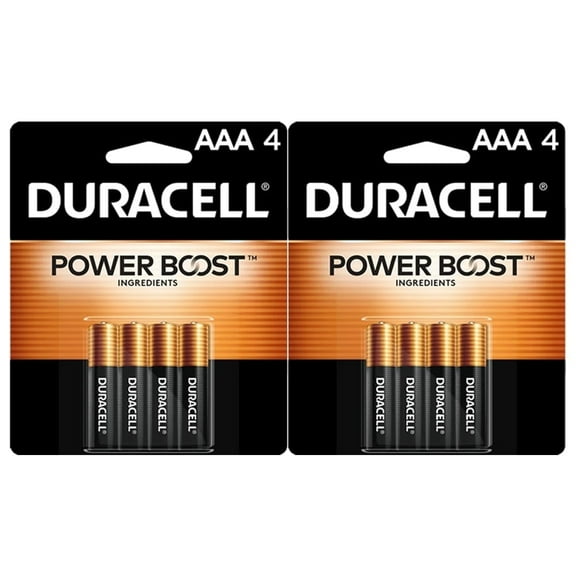 Duracell Coppertop Alkaline AAA 1.5V Batteries, MN2400B4Z 2-Pack