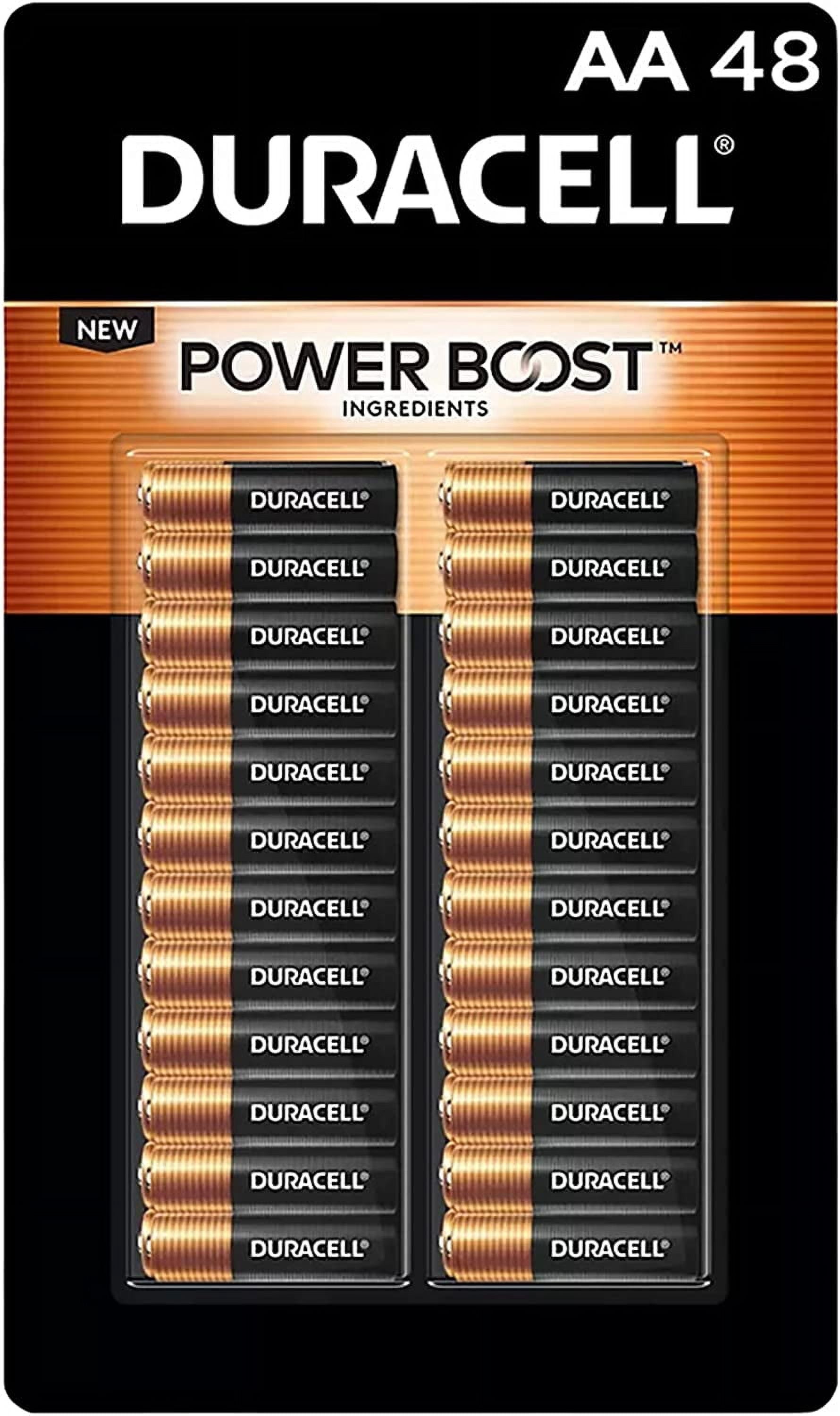 Duracell Coppertop Alkaline-Manganese Dioxide AA Battery, 1.5V, Pack of 48