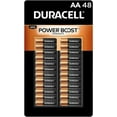 thumbnail image 1 of Duracell Coppertop Alkaline-Manganese Dioxide AA Battery, 1.5V, Pack of 48, 1 of 4