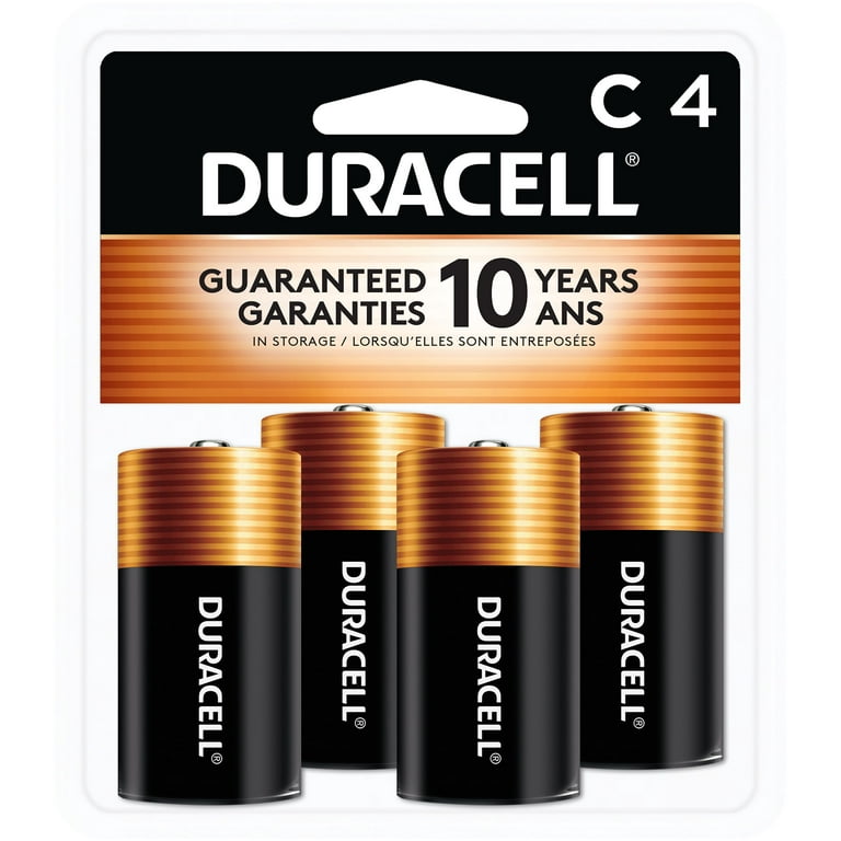 Piles C Duracell Plus (lot de 4) - Alcalines 1,5V - Durée de vie