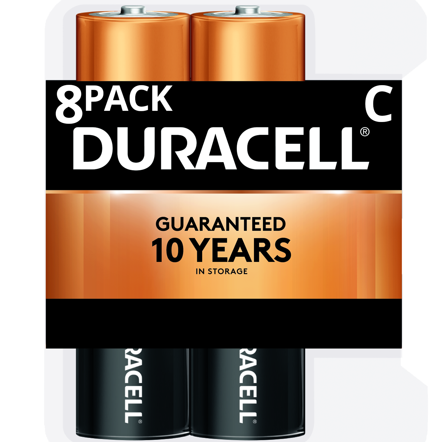 Duracell Coppertop C Battery, Long Lasting C Batteries, 8 Pack - image 1 of 9