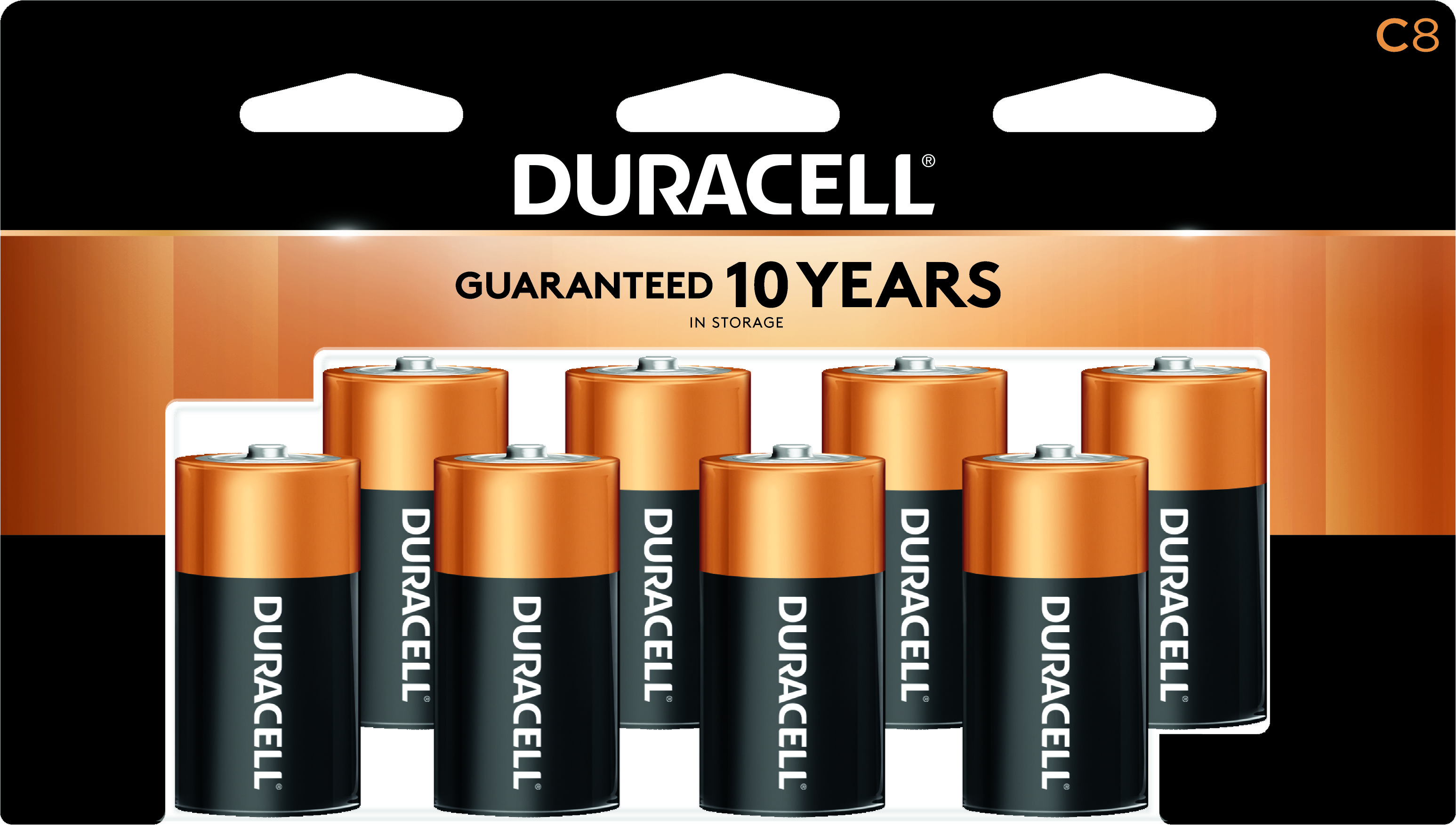 Duracell Coppertop C Battery, Long Lasting C Batteries, 8 Pack - image 1 of 7