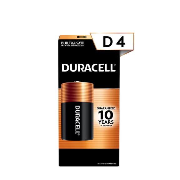 Duracell Coppertop D Alkaline Batteries 04/PK