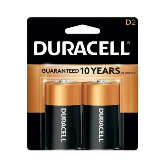 Duracell D Coppertop Alkaline Batteries 2 Pack