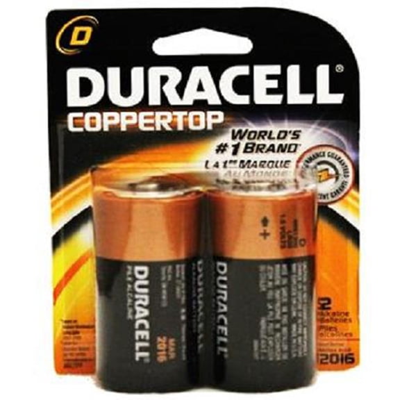 Duracell D Coppertop Alkaline Batteries 2 Pack