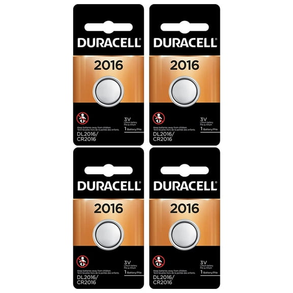 Duracell DL2016BPK Lithium Coin Battery, 2016 Size, 3V, 85 mAh Capacity (Case of 4)