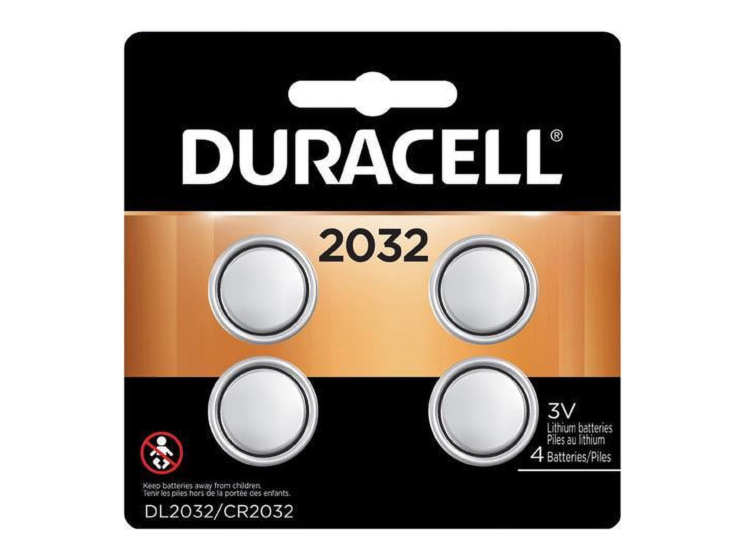 Duracell DL2032B4CT 2032 3V Lithium Battery For Security Device