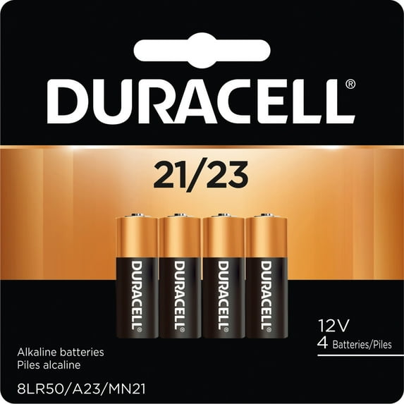 Duracell, DURMN21B4CT, MN21/23 Alkaline Battery 4-Packs, 36 / Carton, Black,Gold