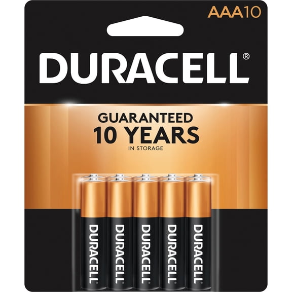 Duracell, DURMN2400B10ZCT, CopperTop Alkaline AAA Batteries, 400 / Carton, Black/Copper
