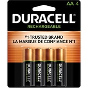 Duracell, DURNLAA4BCD, StayCharged AA Rechargeable Batteries, 4 / Pack