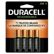 Duracell DX1500B4N Rechargeable Staycharged Nimh Batteries, Aa, 4/Pack