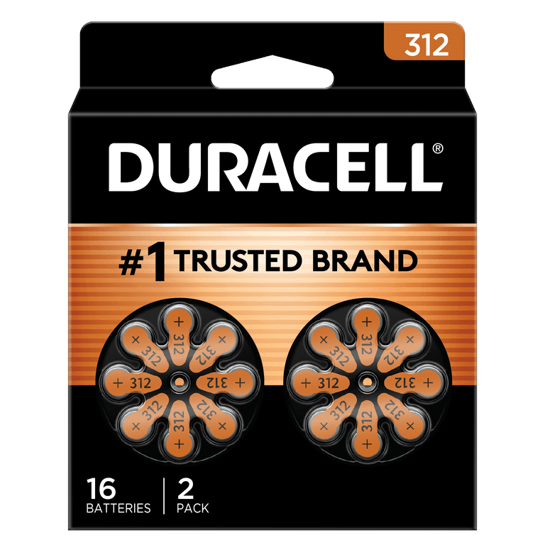 Duracell 312 Hearing Aid Batteries with EasyTab, High
