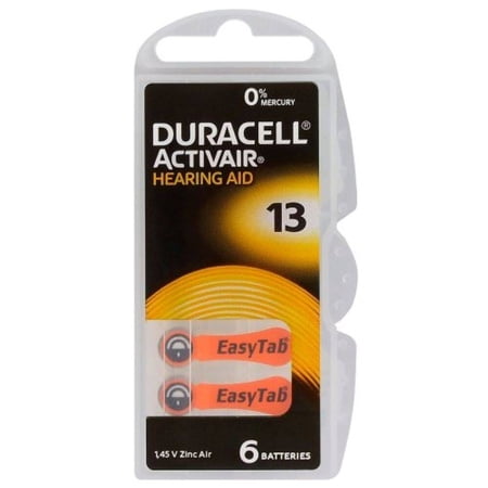 Duracell Hearing Aid Batteries Size 13 ,  60 Batteries Total.