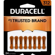 Duracell - Hearing Aid Batteries Size 312 (Brown) - long lasting battery with EasyTab for ease of installation - 24 count