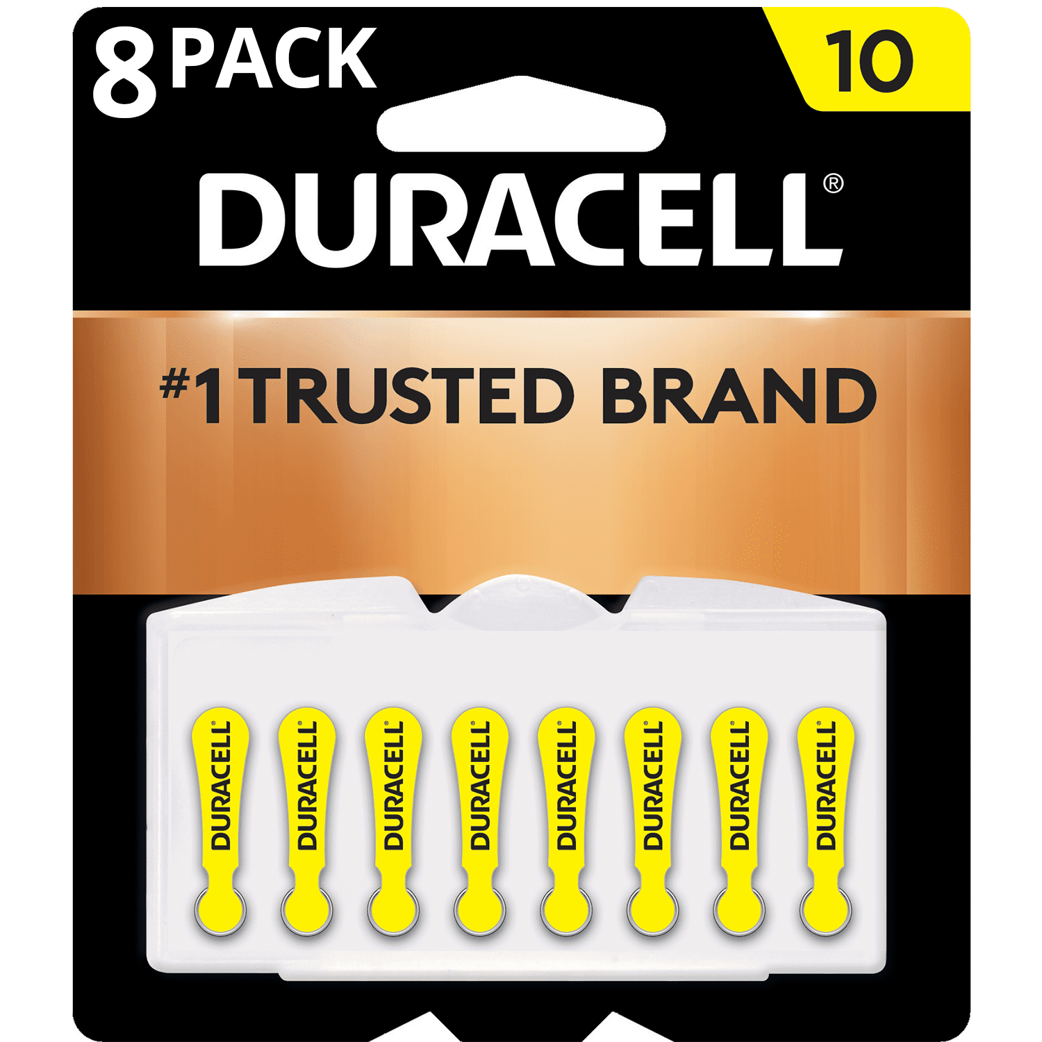 Duracell Hearing Aid Batteries with Easy-Fit Tab, Size 10, 8 Pack