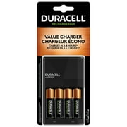 Duracell Ion Speed 1000 Battery Charger for AA and AAA batteries, Includes 4 Pre-Charged AA Rechargeable Batteries, for Household and Business Devices