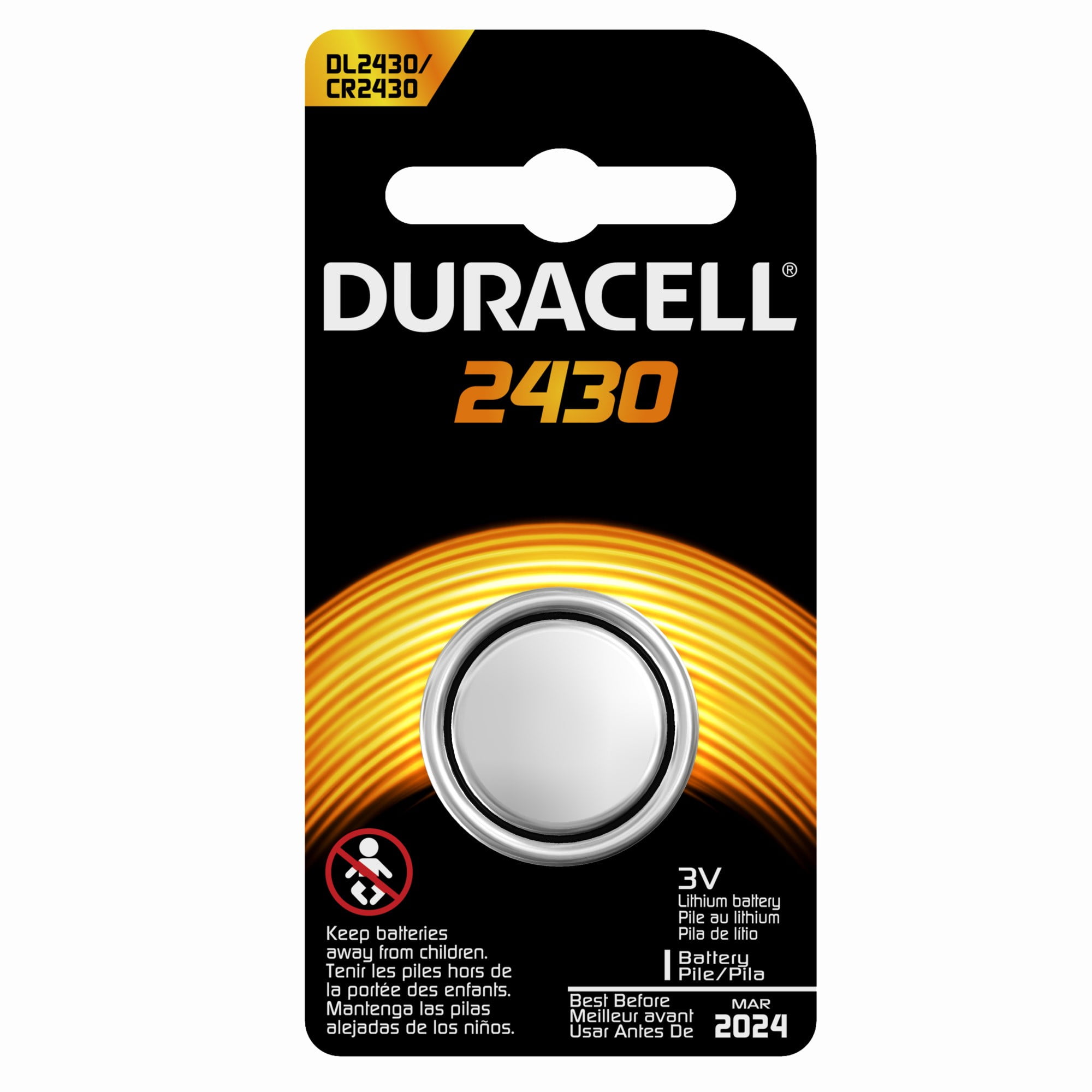 Duracell Lithium Battery, 2430, 3v - 8 ct