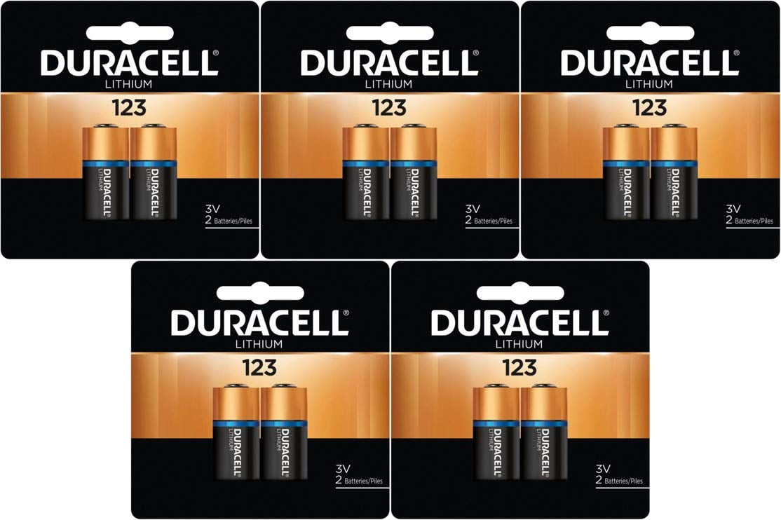 Duracell Lithium CR123A CR123 123A 3V 10 Batteries