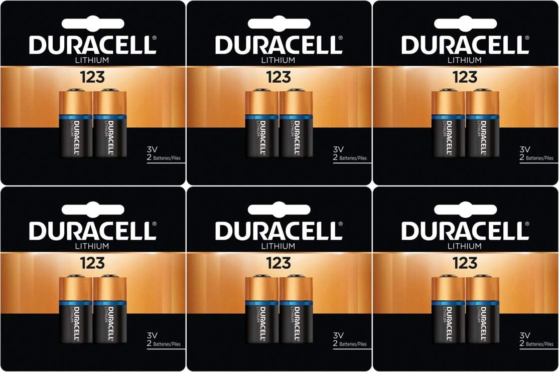 Duracell Lithium CR123A CR123 123A 3V 12 Batteries