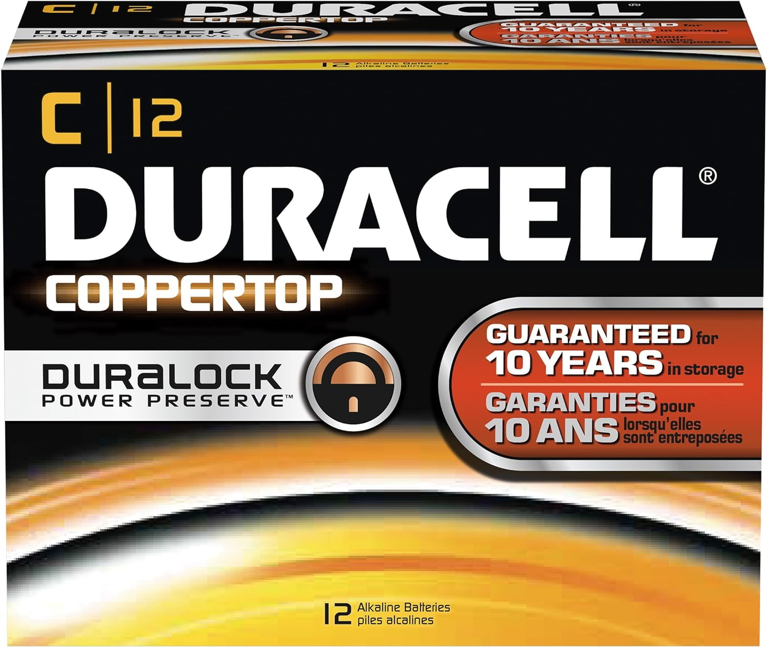 Duracell MN1400 CopperTop Alkaline-Manganese Dioxide Battery, C Size, 1.5V (Case of 72)