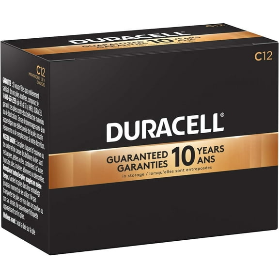 Duracell MN1400 CopperTop Alkaline-Manganese Dioxide Battery, C Size, 1.5V