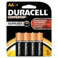thumbnail image 1 of Duracell MN1500B4Z CopperTop Alkaline Batteries with Duralock Power Preserve Technology, AA, 4/Pk, 1 of 1