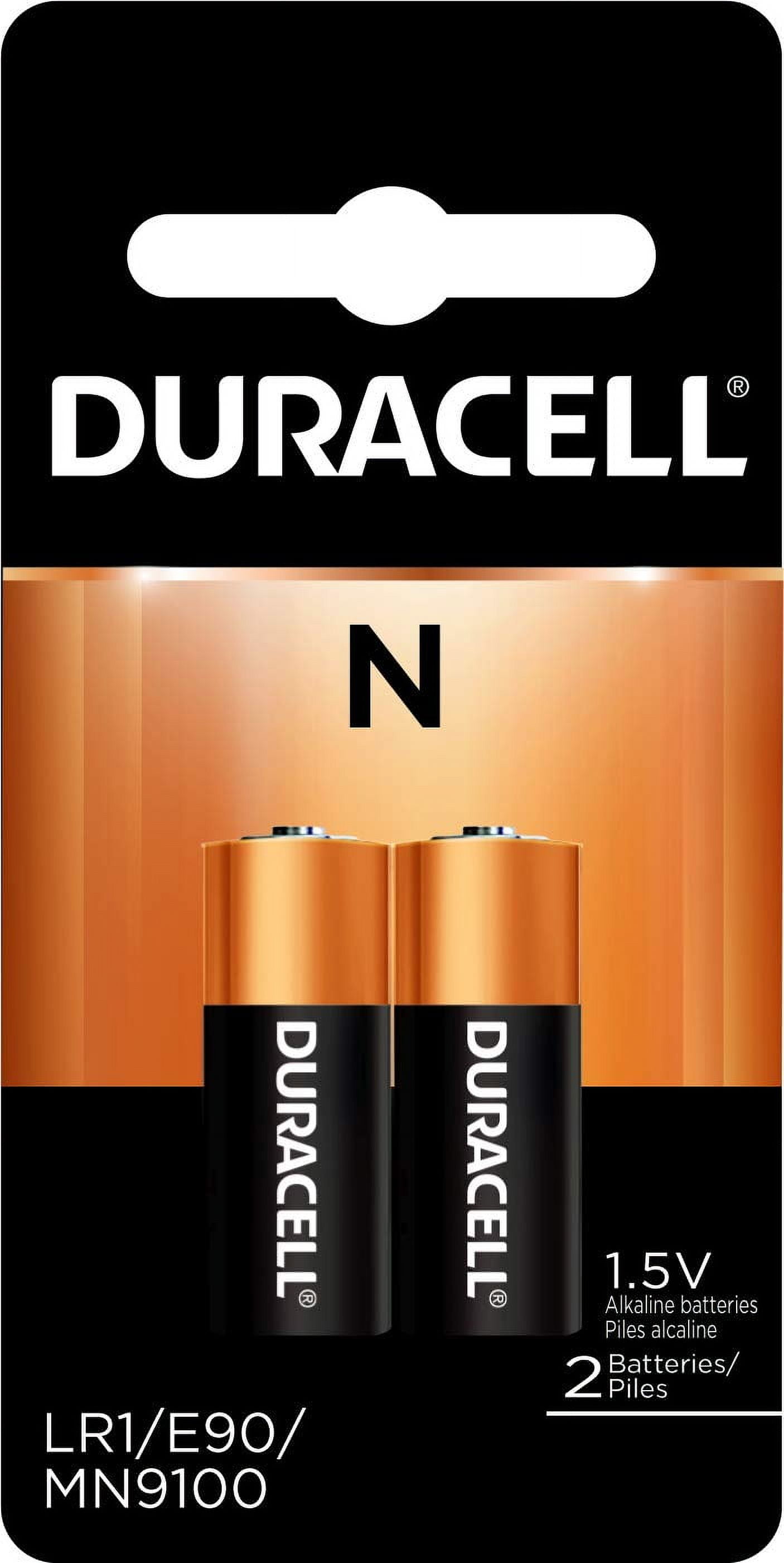 Duracell N 1.5V Alkaline Battery 2 Ct Pack | 1.5 Volt Alkaline Battery | Electronics Battery | Duracell Batteries | Long-Lasting Power for Medical Devices, Key Fobs, GPS Trackers, and More
